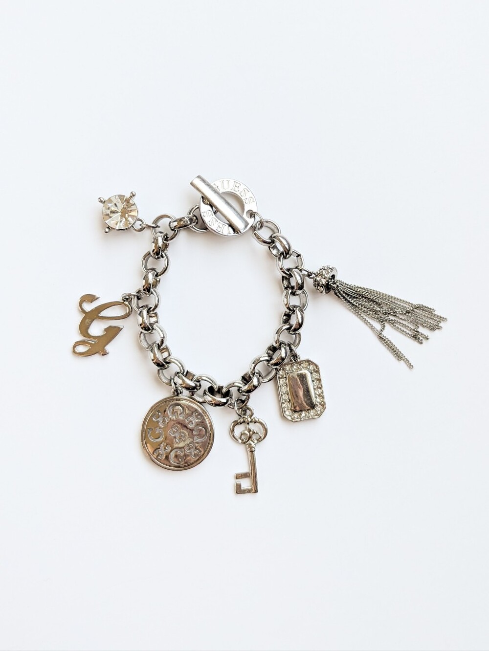 Guess Silver Charm Bracelet